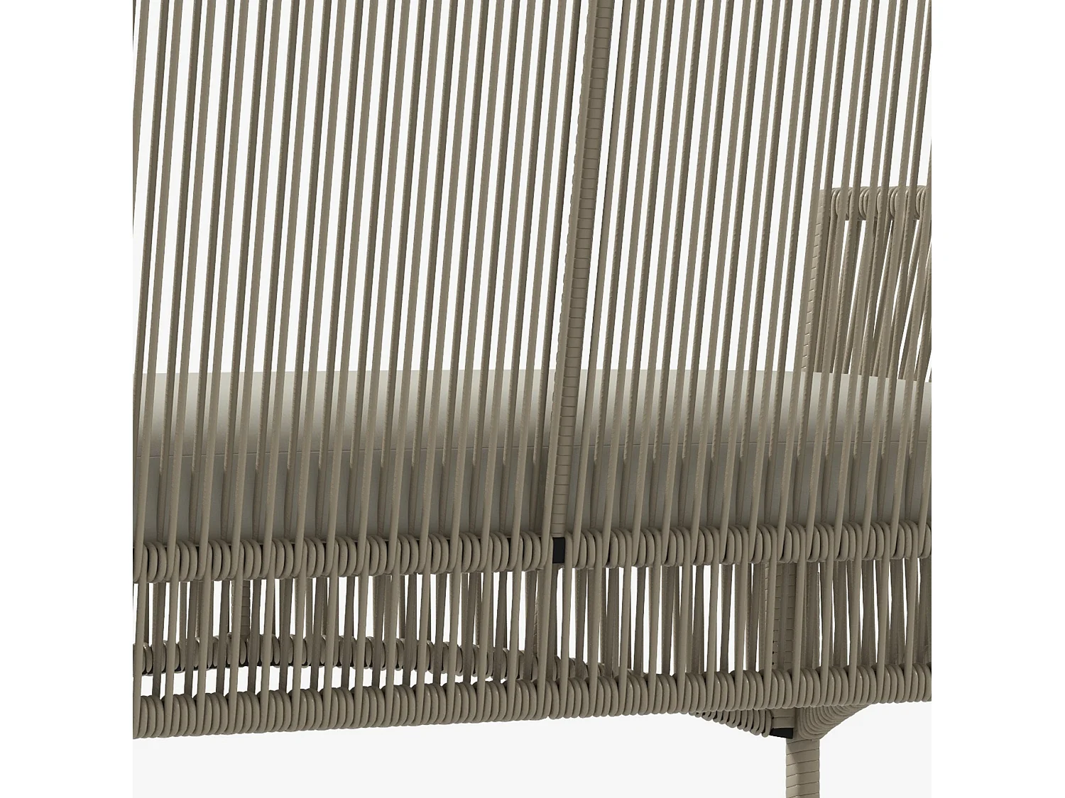 Conjunto de Móveis de Jardim em Vime PE – 4 Peças Elegantes para Exterior