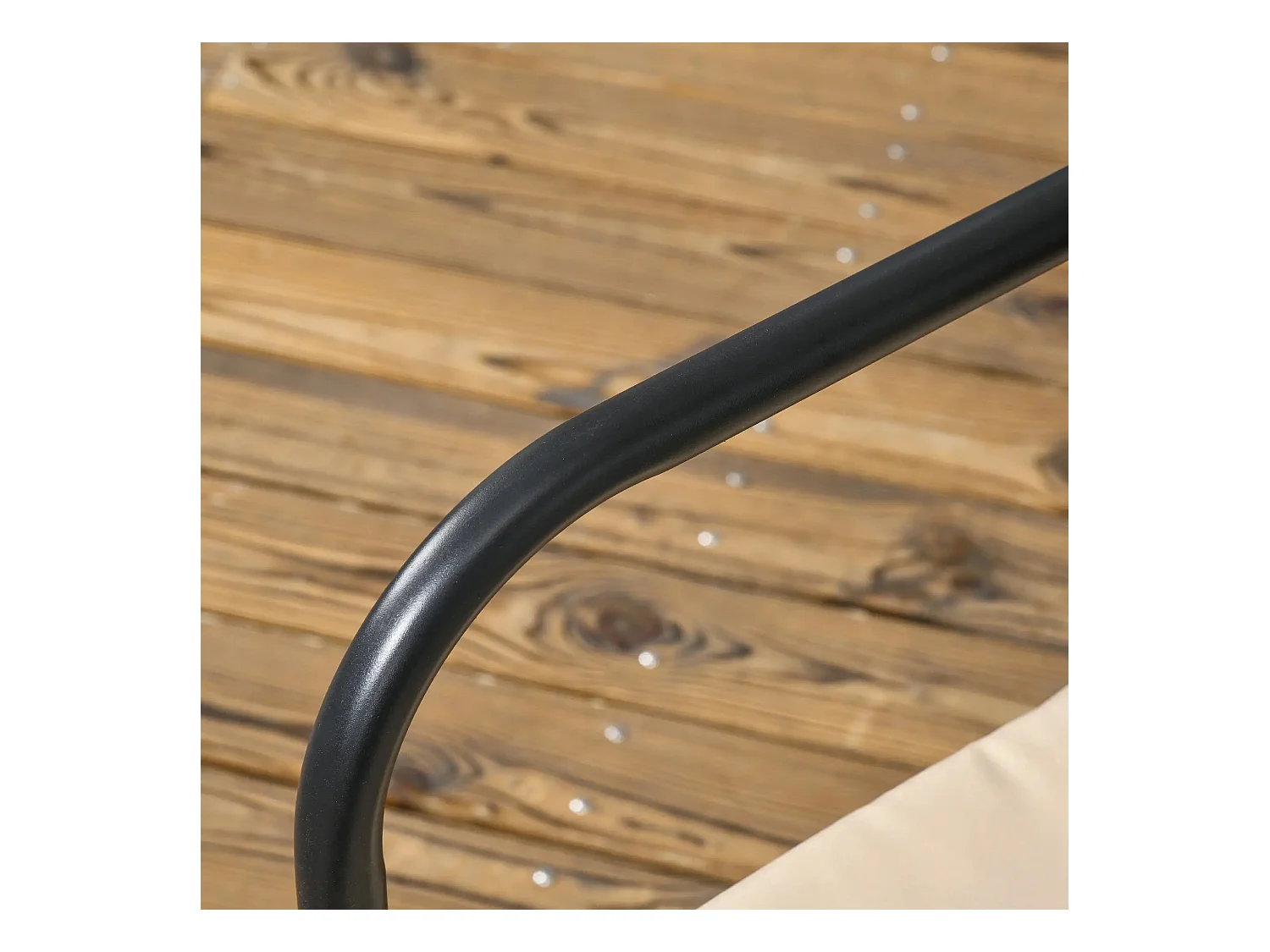 Conjunto de jardín Chill Outsunny 2 sillones + sofá + mesa marrón/negro