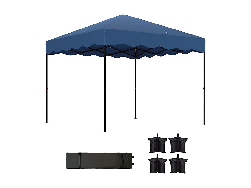 Carpa Gales Outsunny plegable altura ajustable + bolsa 287x297x297cm
