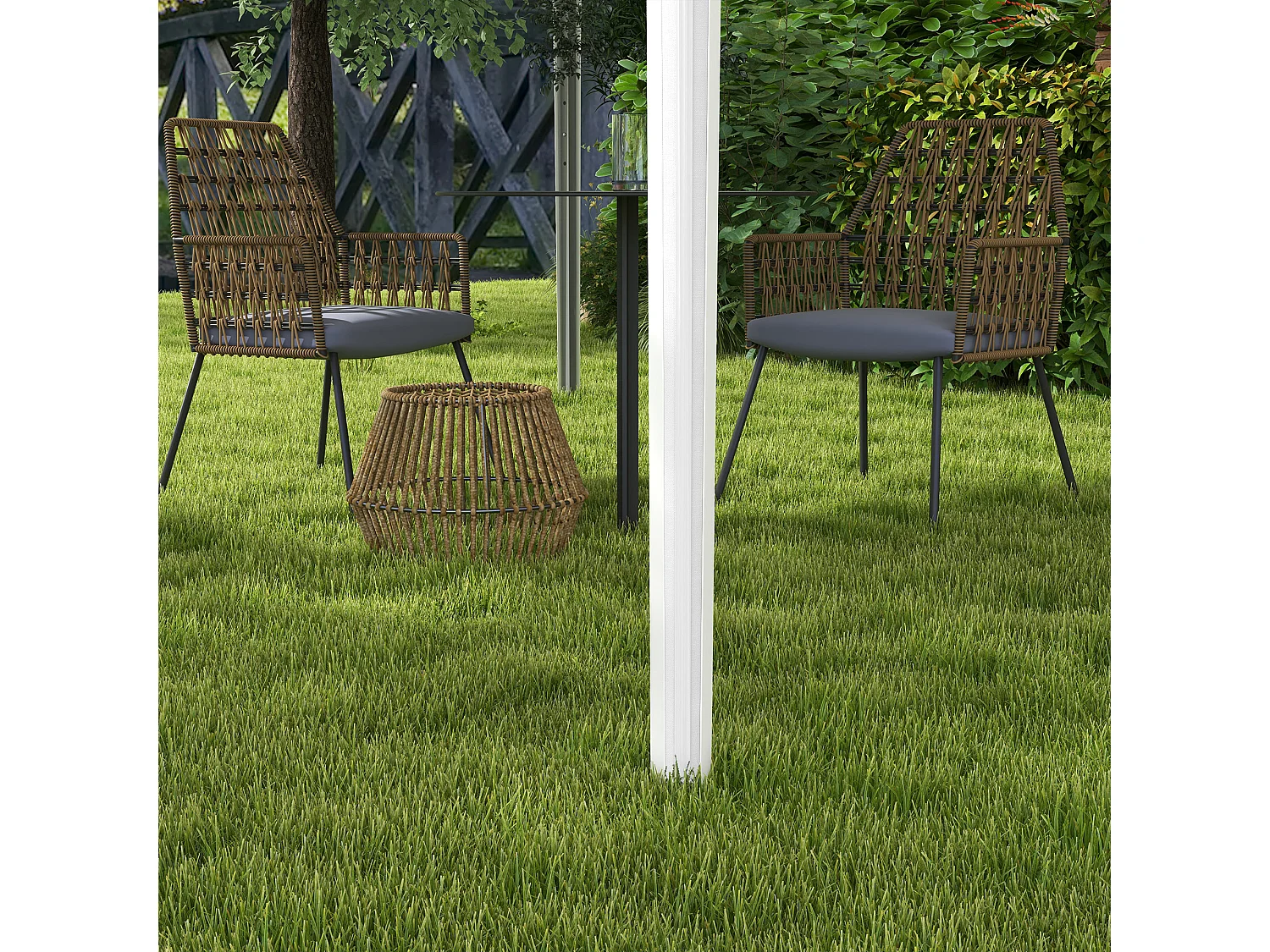 Tenda Dobrável 3x3 m com Altura Ajustável e Bolsa de Transporte para Jardim