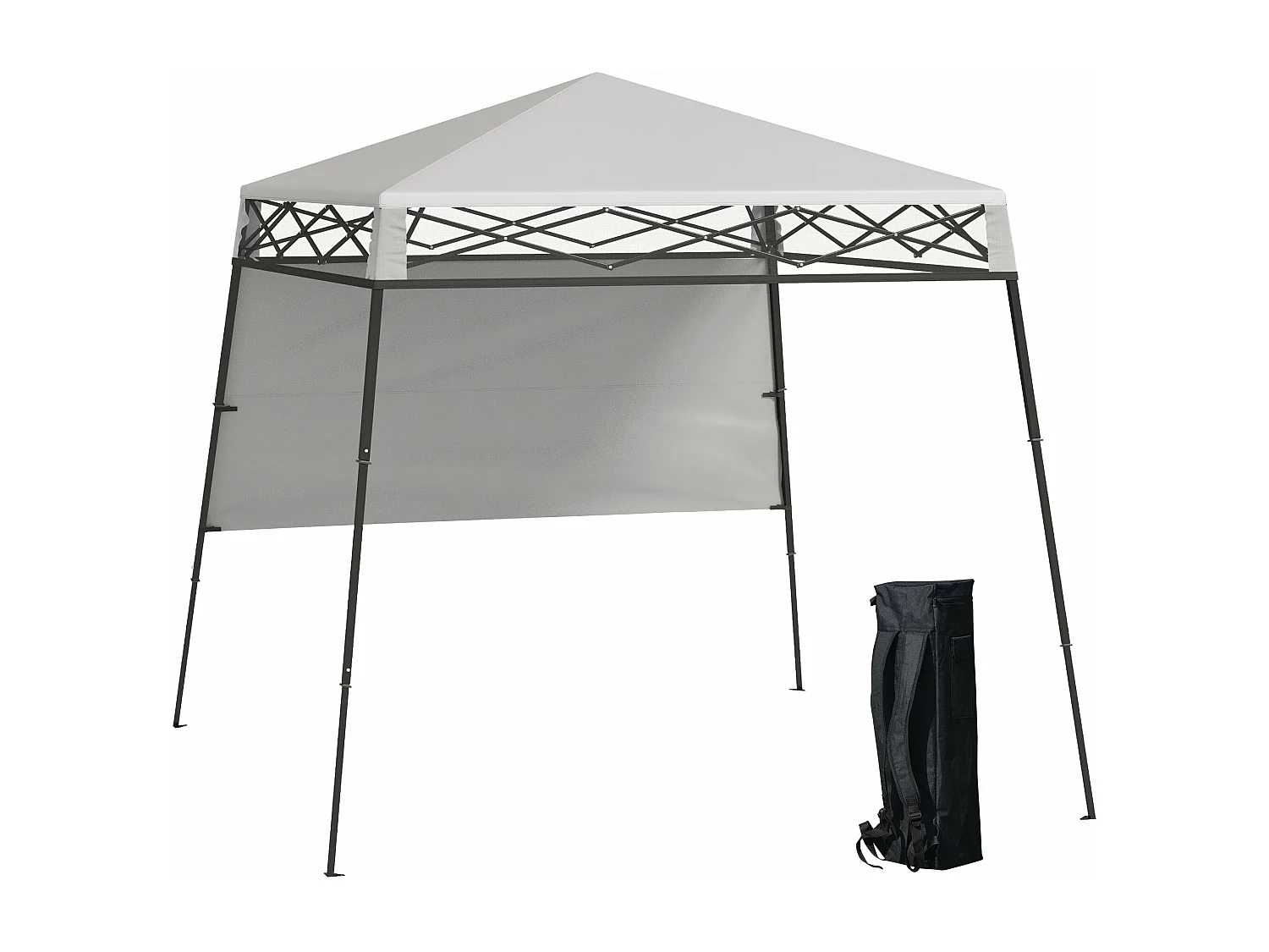 Tenda Dobrável 220x220x200 cm com Proteção UV e Bolsa de Transporte para Jardim e Pátio