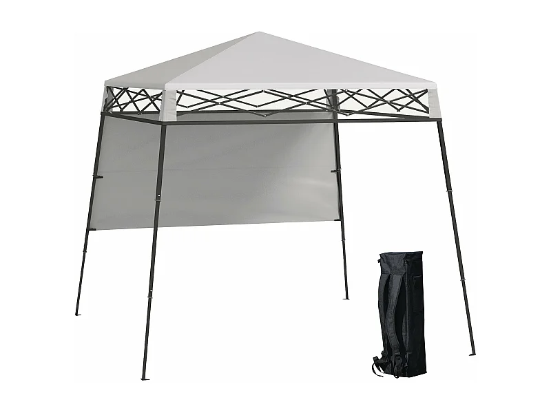 Tenda Dobrável 220x220x200 cm com Proteção UV e Bolsa de Transporte para Jardim e Pátio