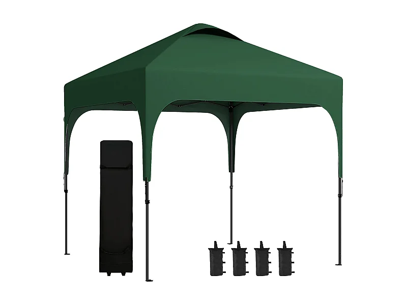 Tenda Dobrável 2,5x2,5x2,68cm com Proteção UV 50+ e Bolsa de Transporte para Acampamento e Festas