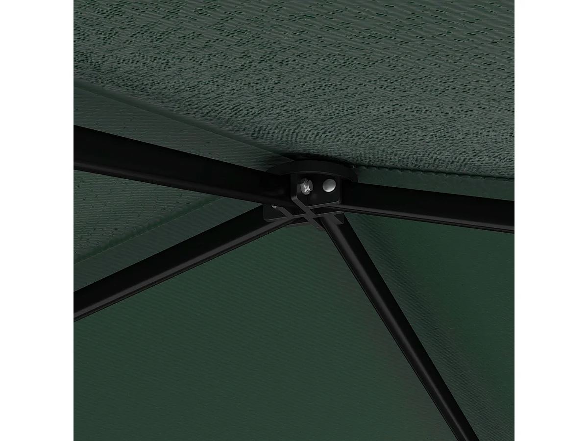 Carpa Billy Outsunny plegable + altura ajustable + pared lateral verde 200x220x220 cm