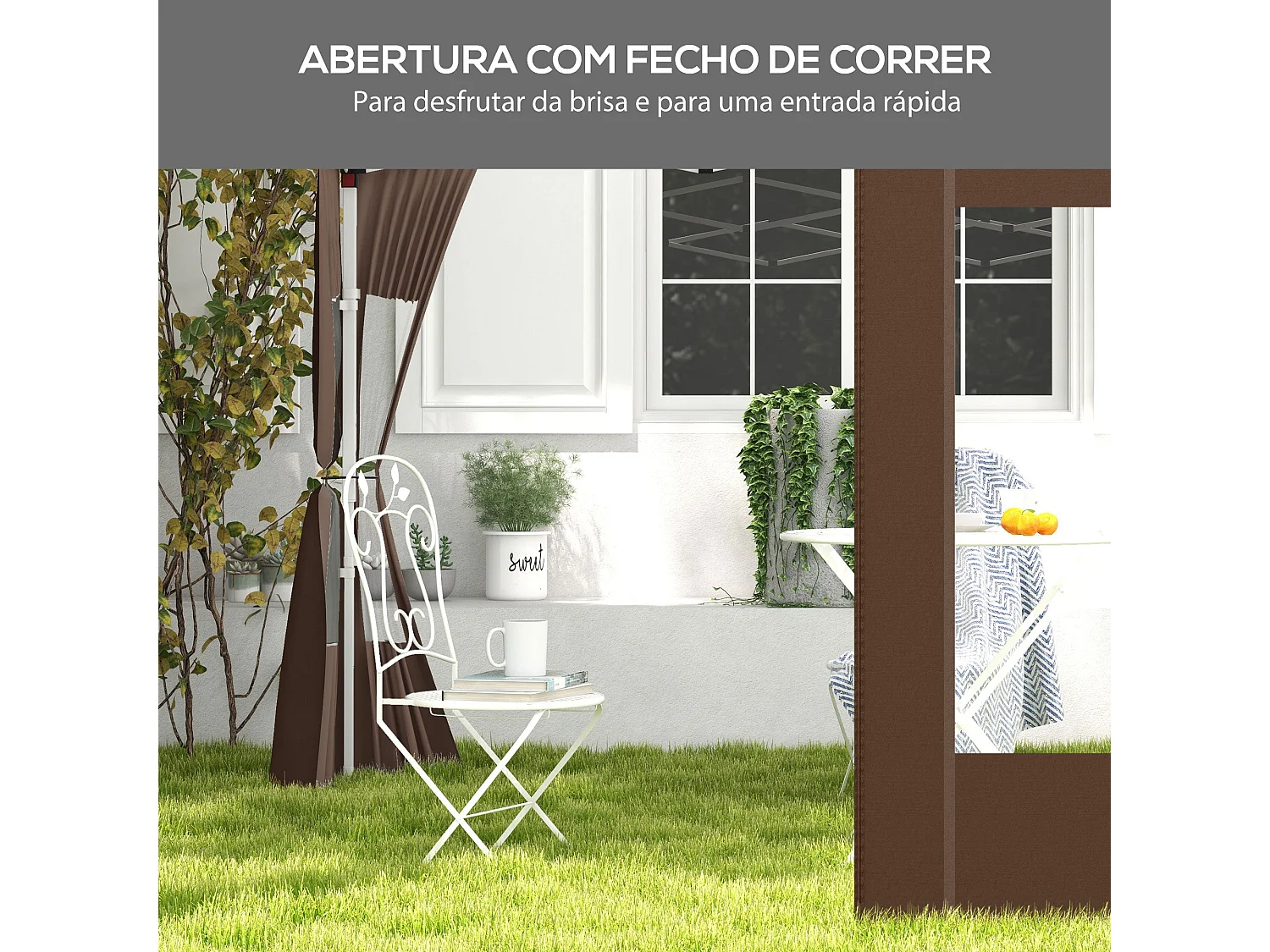 Paredes Laterais de Tenda Oxford com Janelas para Tendas 3x3m e 6x3m - Conforto e Estilo ao Ar Livre