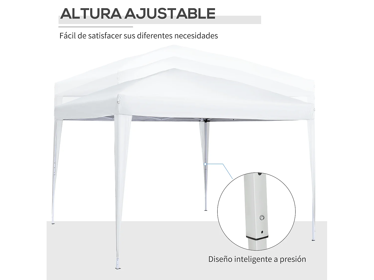 Carpa plegable blanco 295x295x258 cm Outsunny