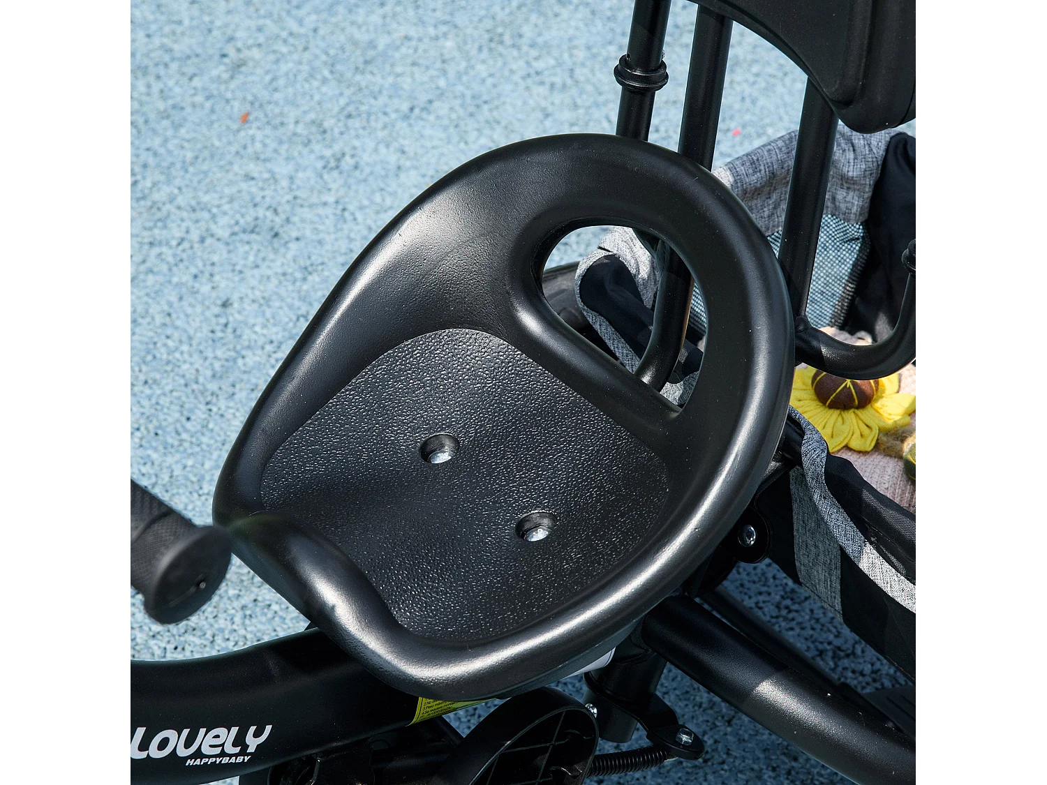 Triciclo Evolutivo 2 em 1 para Bebês com Toldo Dobrável e Guiador Removível - Modelo Nancy