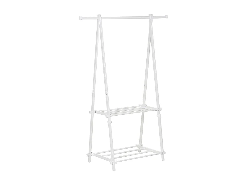 Perchero de pie Balik Homcom 2 estantes + barra blanco 150x107,5x45 cm