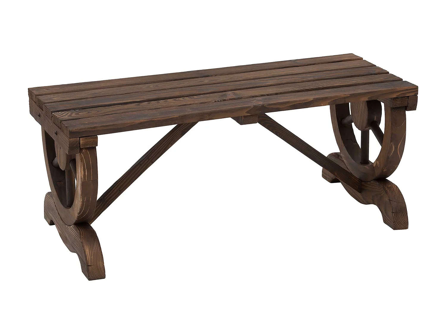 Banco de jardín Garten Outsunny 2 plazas madera de abeto 39,5x98x50 cm