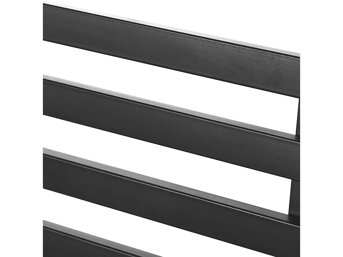 Banco de jardín Lago Outsunny 2 plazas 240kg negro 82x127x58 cm