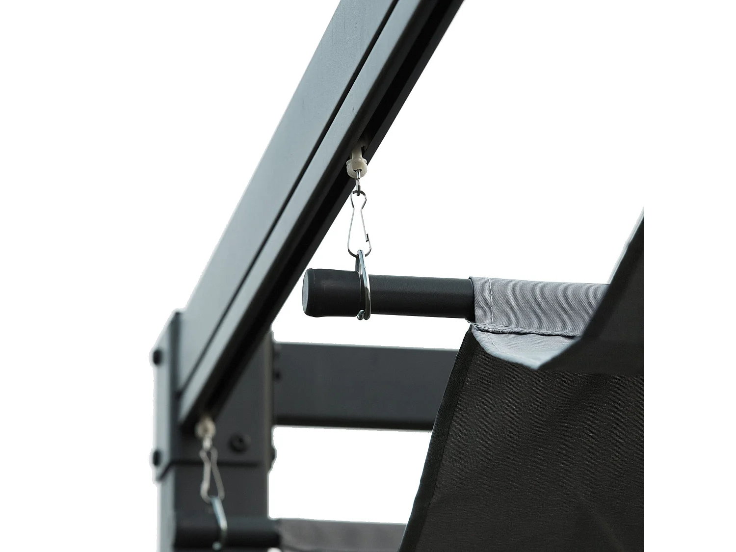 Pérgola Windsor Cinza Escuro com Teto Retrátil – 400x300x222 cm para Jardim e Terraço