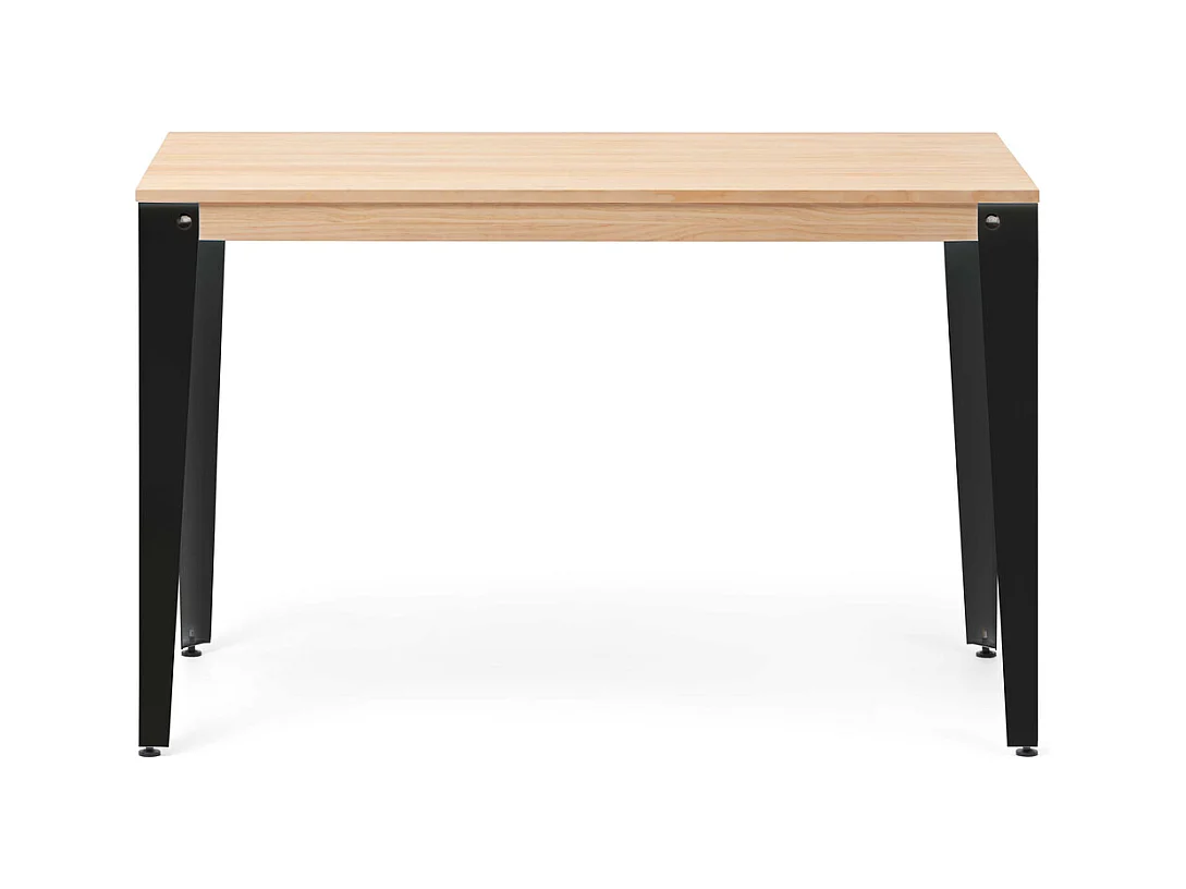 Table Salle à Manger Lunds  80x160x75cm  Noir-Naturel. Box Furniture