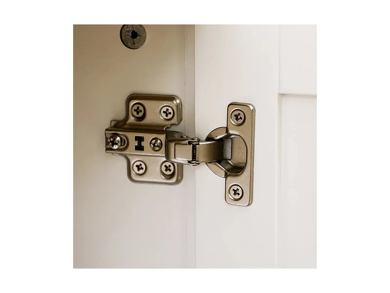 Aparador Mylov de 120 cm com 3 Portas em Branco e Castanho - Estilo Nórdico Elegante