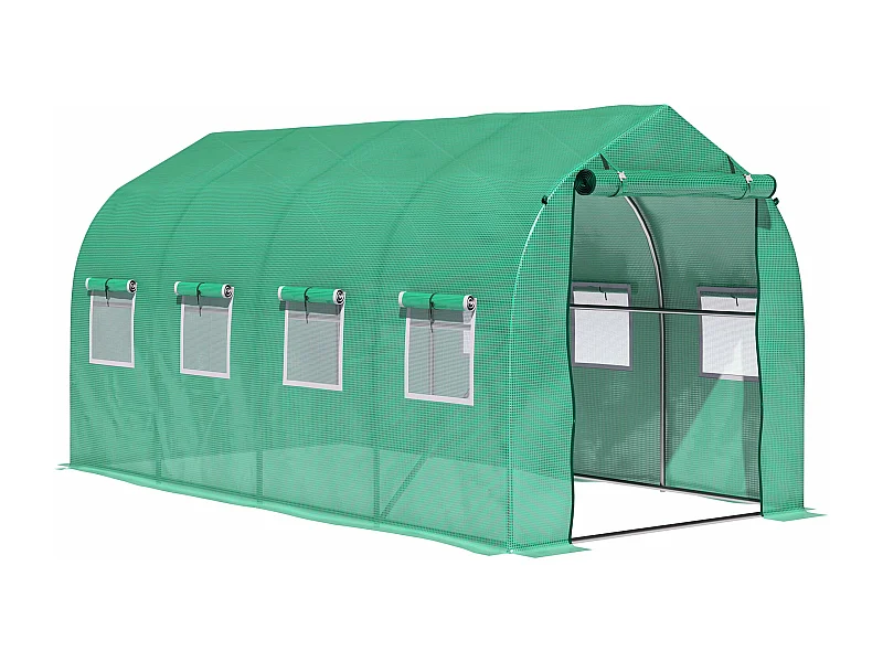 Estufa Túnel Faro Grande 400x200x200 cm com 8 Janelas de Ventilação
