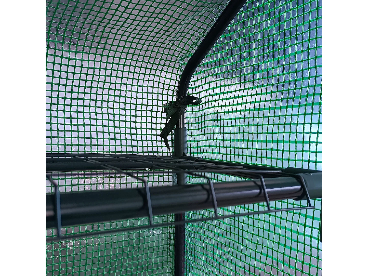 Estufa de Jardim Espaçosa com Prateleiras, Porta Deslizante e Estrutura de Aço - Ideal para Cultivar Plantas e Flores