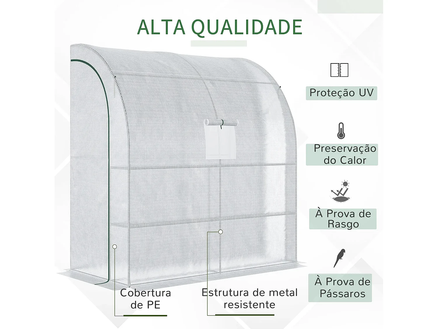 Estufa de Jardim Faro Pequena com 3 Prateleiras – Ideal para Cultivo Compacto