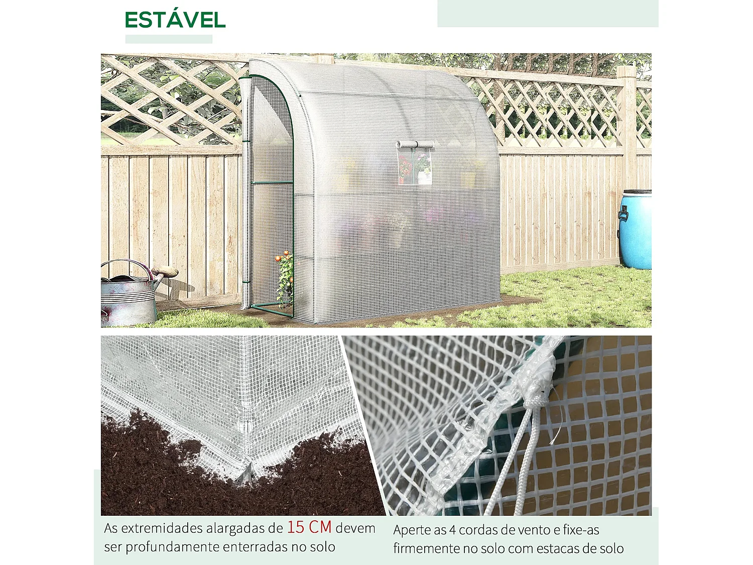 Estufa de Jardim Faro Pequena com 3 Prateleiras – Ideal para Cultivo Compacto