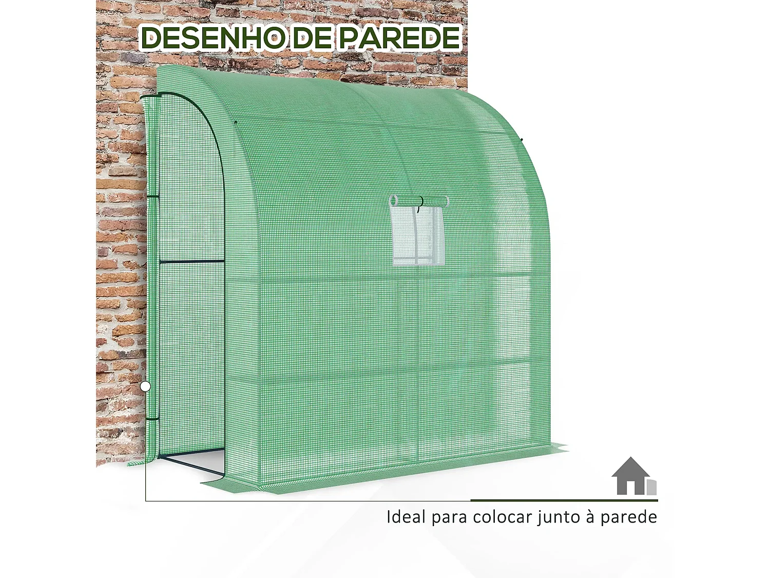Estufa de Jardim Faro Pequena com 3 Prateleiras e Ventilação Otimizada - 200x100x215 cm