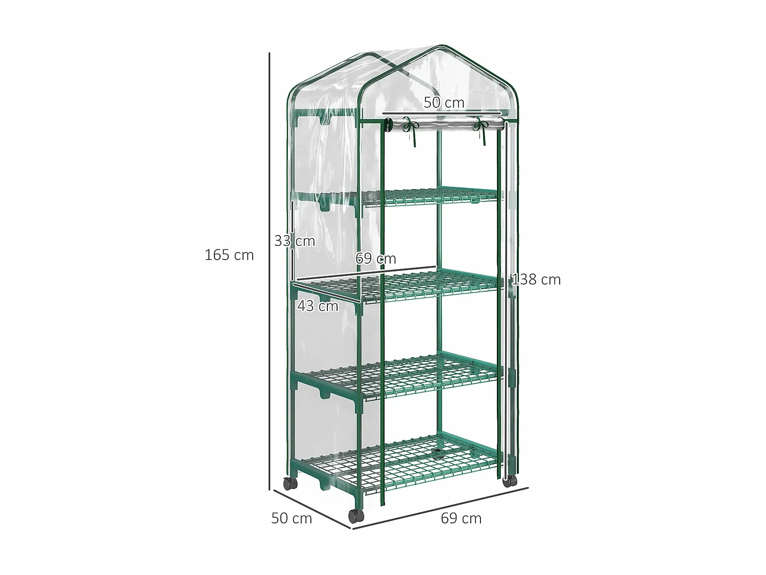 Estufa de Jardim Faro - Túnel Compacto 180x90x90 cm com Cobertura PE para Cultivo de Plantas
