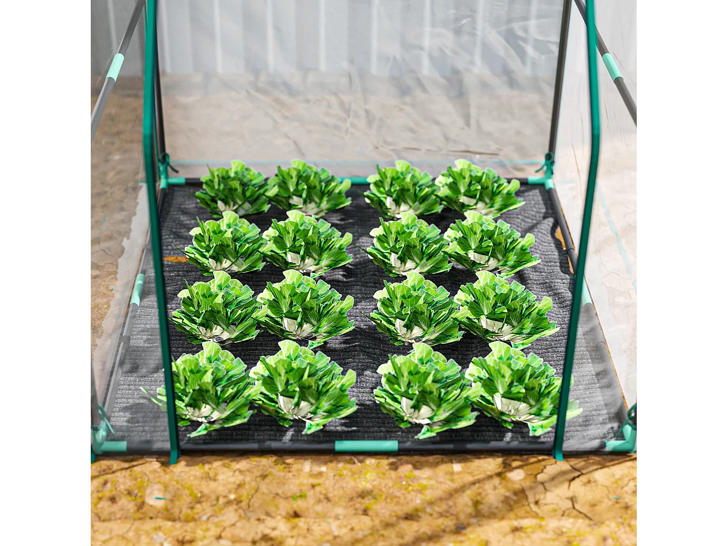Estufa Pequena para Cultivar Plantas com Estrutura de Aço e Cobertura Impermeável 90x90x105 cm