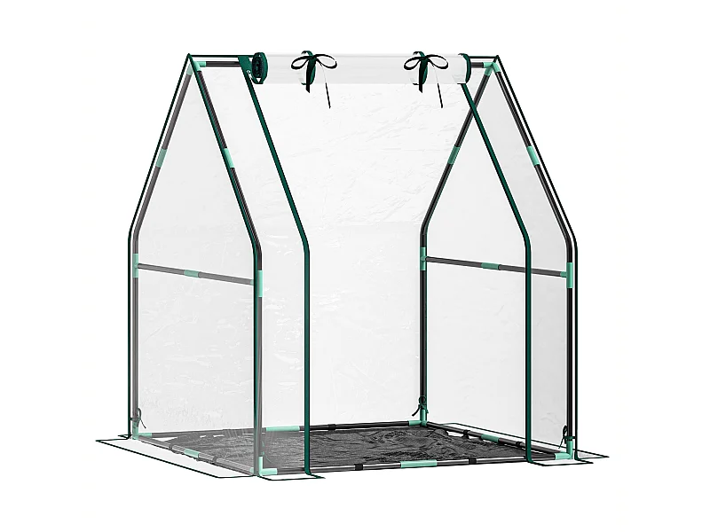 Estufa Pequena para Cultivar Plantas com Estrutura de Aço e Cobertura Impermeável 90x90x105 cm