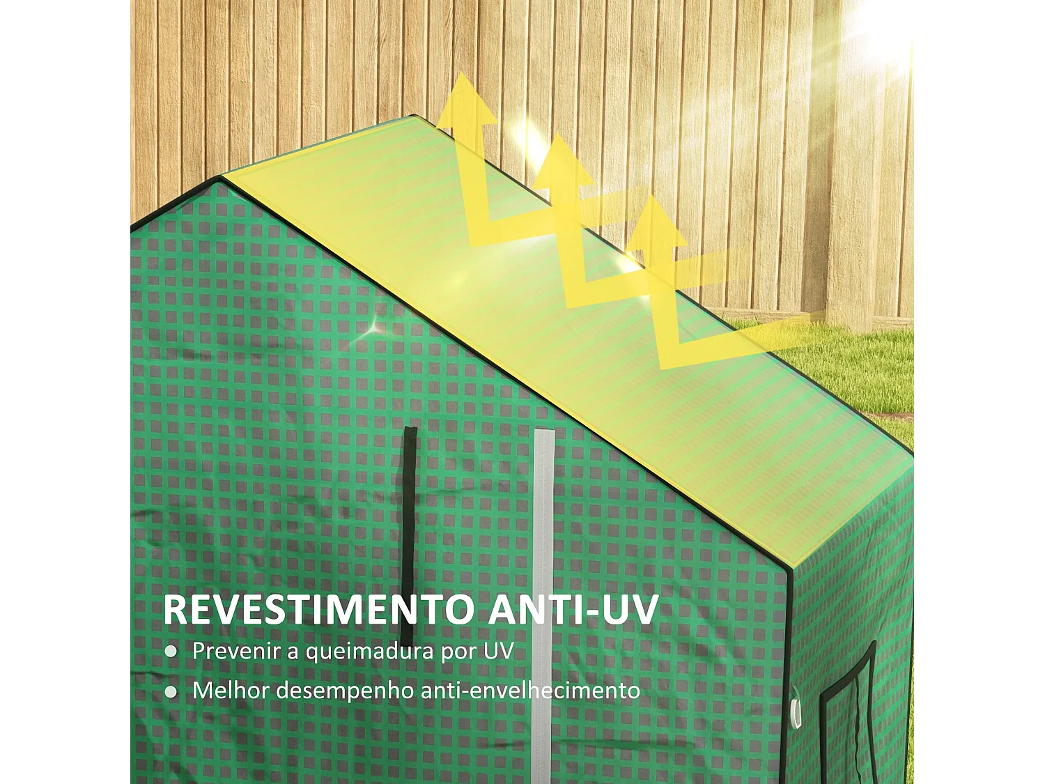 Cobertura Reforçada para Estufa Verde – 140x73x190 cm – Proteção UV e Ventilação Eficiente