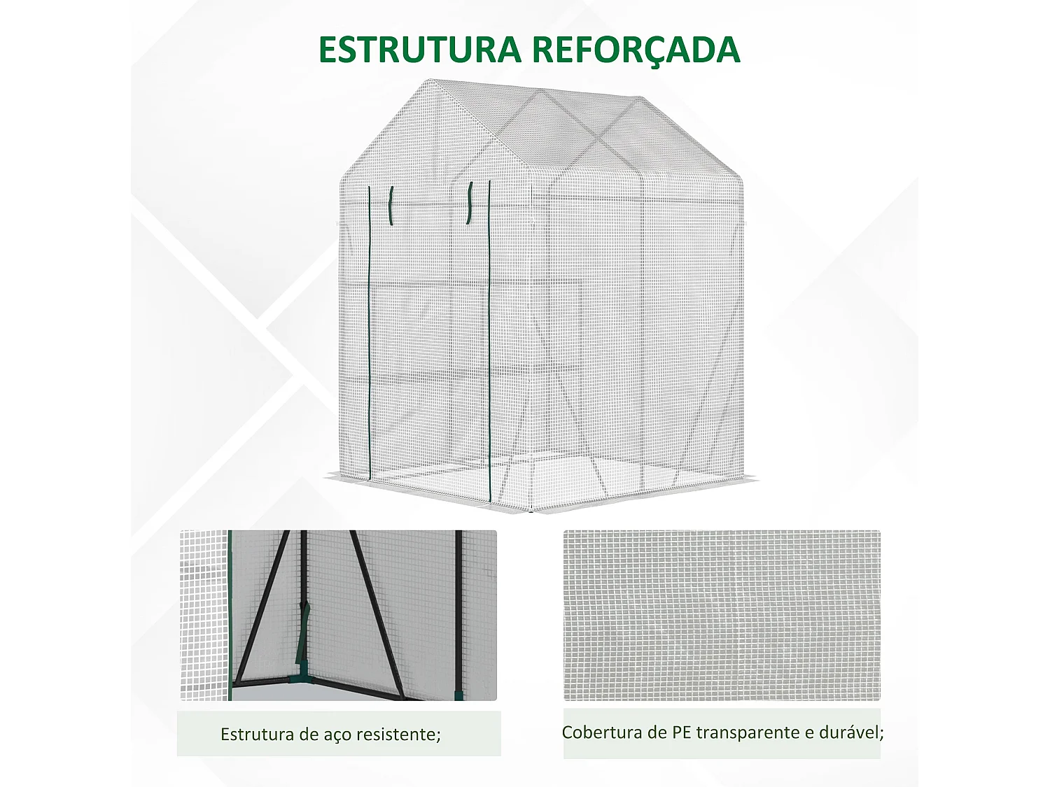 Estufa de Jardim 143x143x195 cm: Proteção Ideal para Cultivo de Plantas e Flores no Exterior