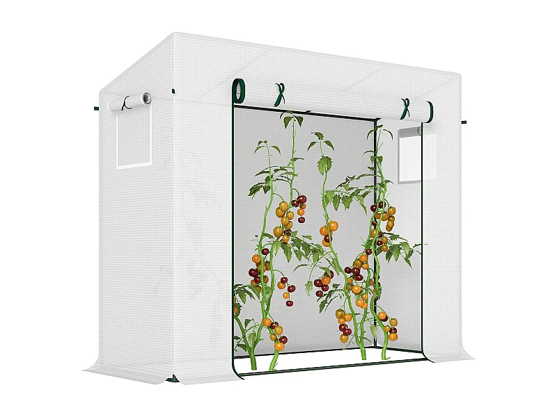 Estufa de Jardim Jardinette Blanche com Estrutura Durável em Aço e Porta Enrolável – Ideal para Cultivo de Plantas