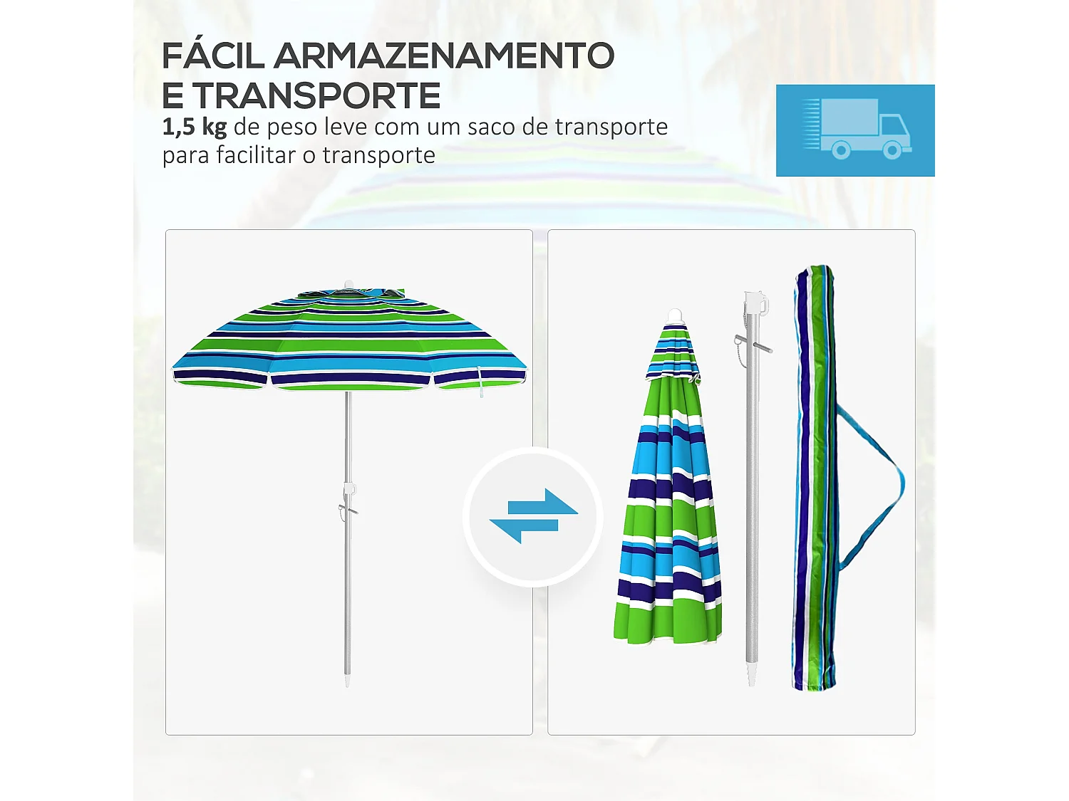 Guarda-sol de Jardim Treviso 178x205 - Proteção Solar Ideal para Seu Espaço Externo