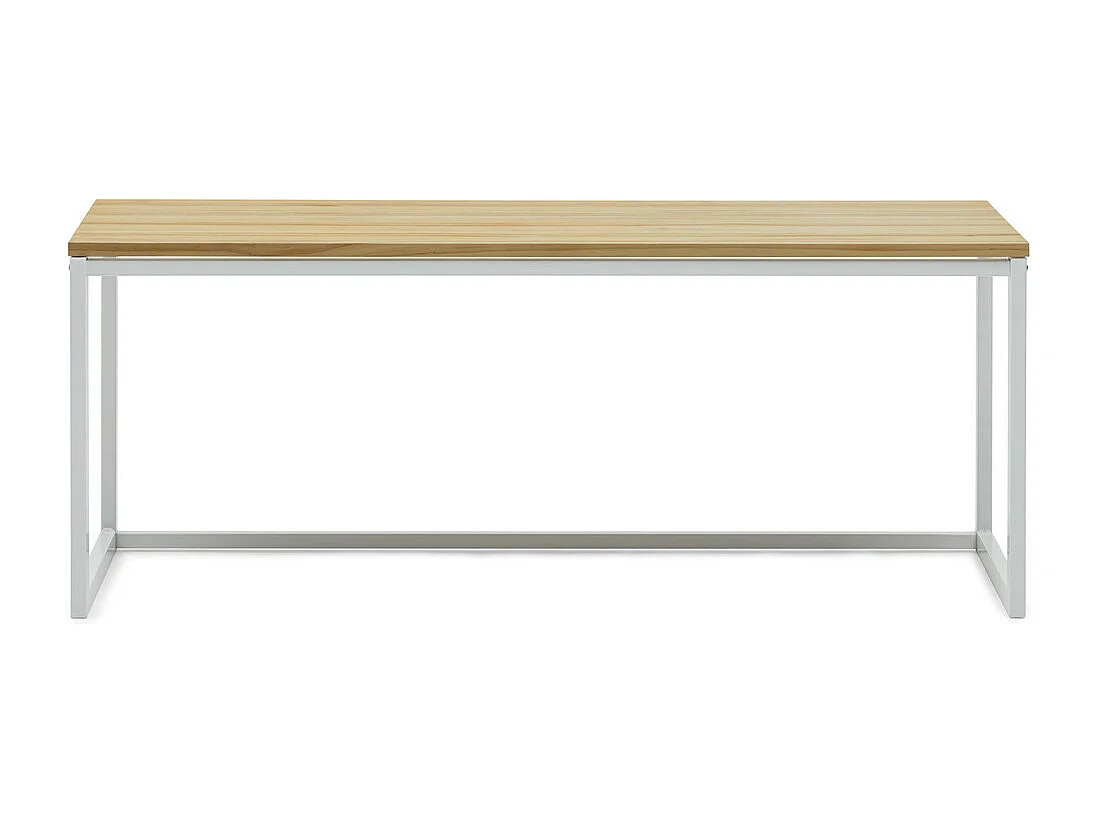 Banc Banquette iCub3 – style scandinave  40x140x45cm Blanc-Naturel