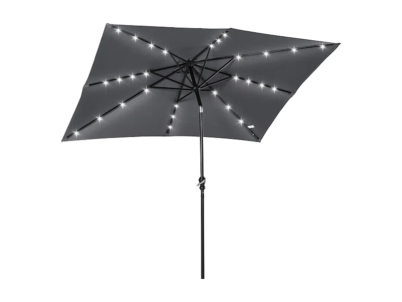 Guarda-sol de Jardim Como 268x205x248 com Proteção Solar e Luzes LED