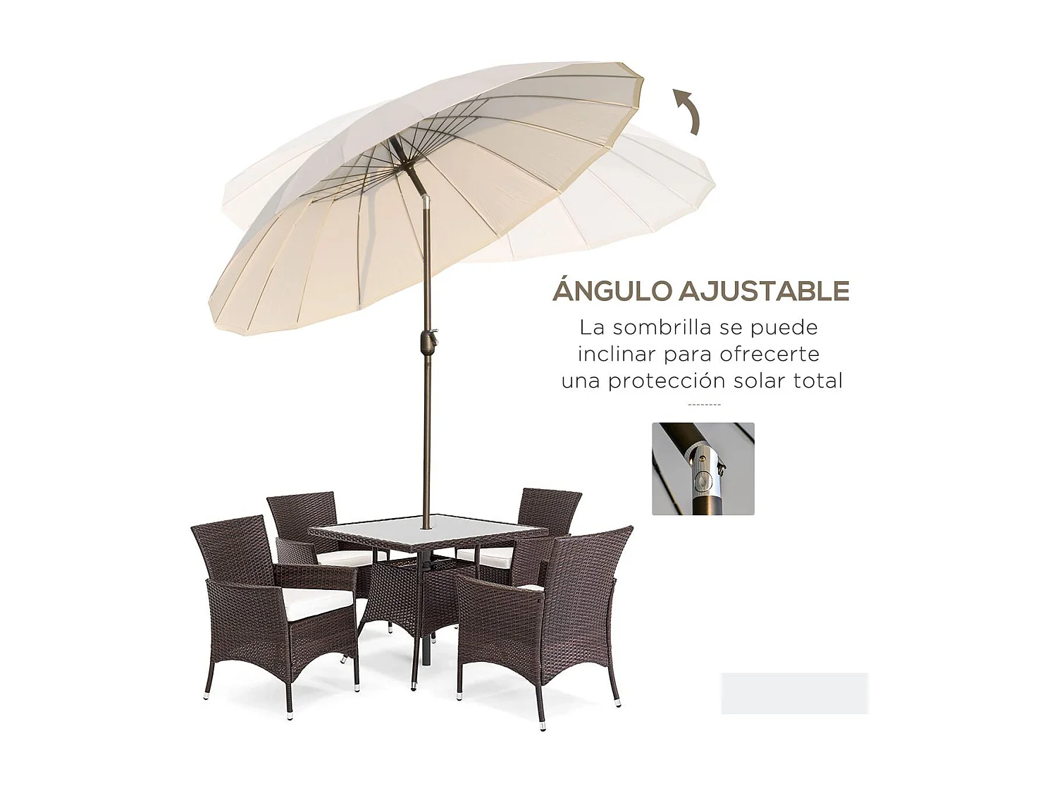 Guarda-sol de Jardim Ravello 5x2 - Estilo e Conforto para Espaços Exteriores