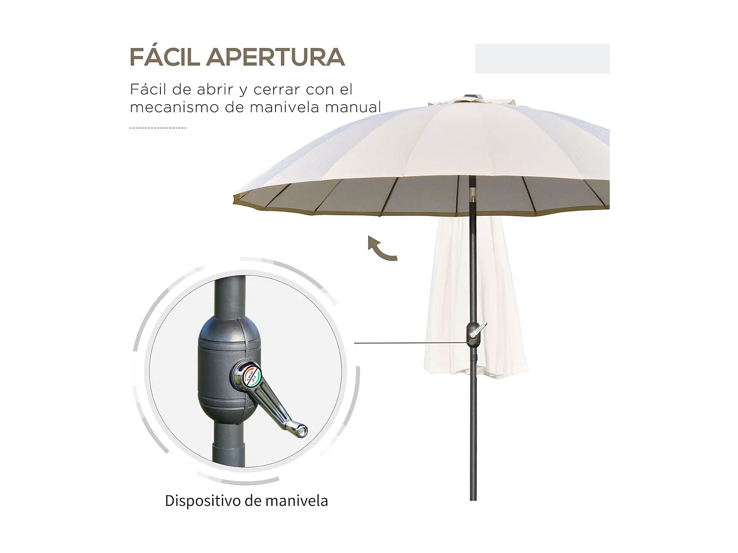 Guarda-sol de Jardim Ravello 5x2 - Estilo e Conforto para Espaços Exteriores