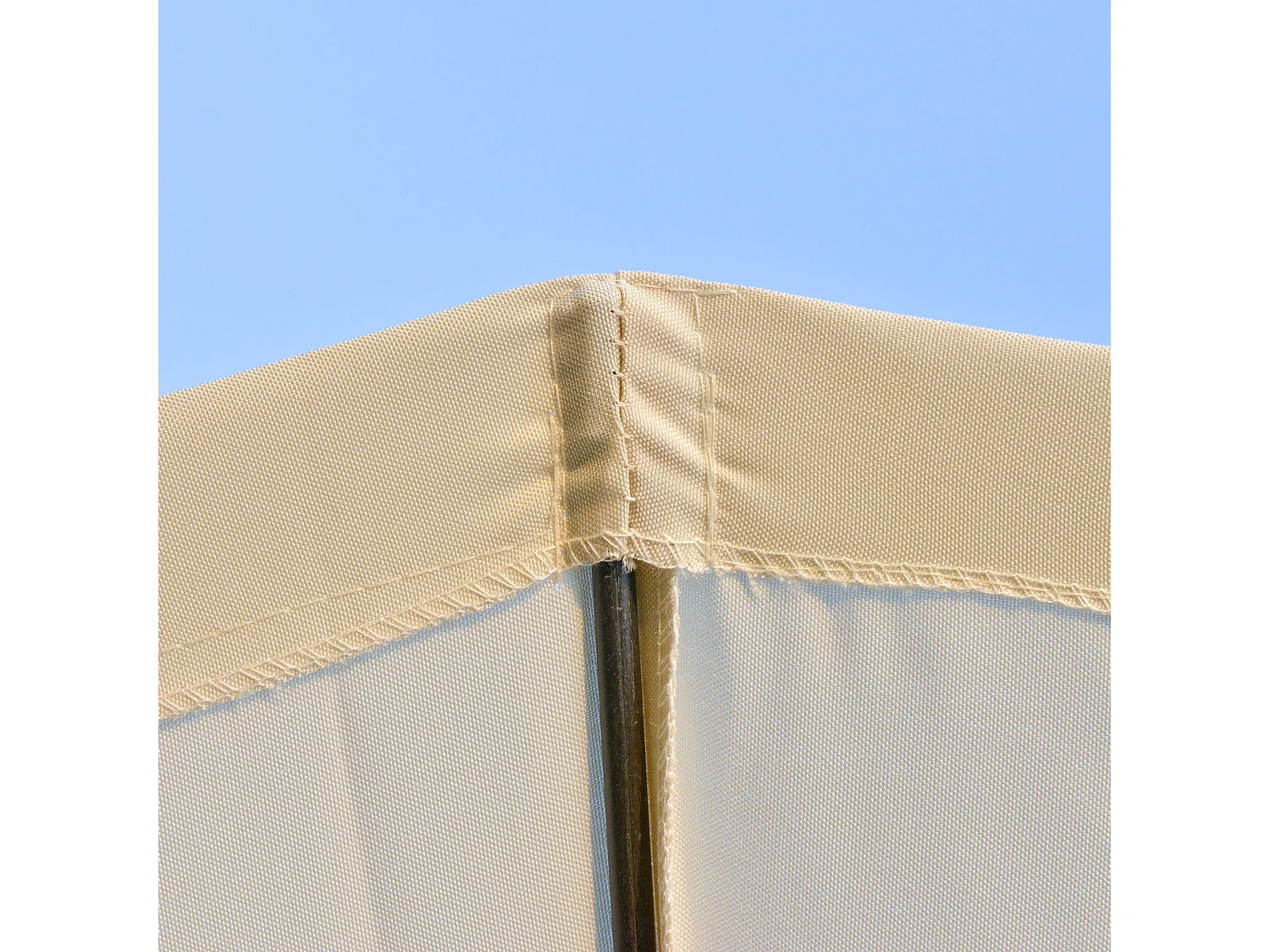 Sombrilla Austin Outsunny ángulo ajustable crema Ø250x240 cm