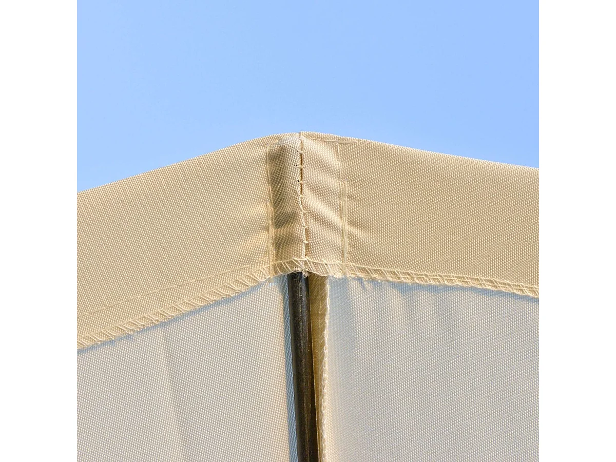 Sombrilla Austin Outsunny ángulo ajustable crema Ø250x240 cm