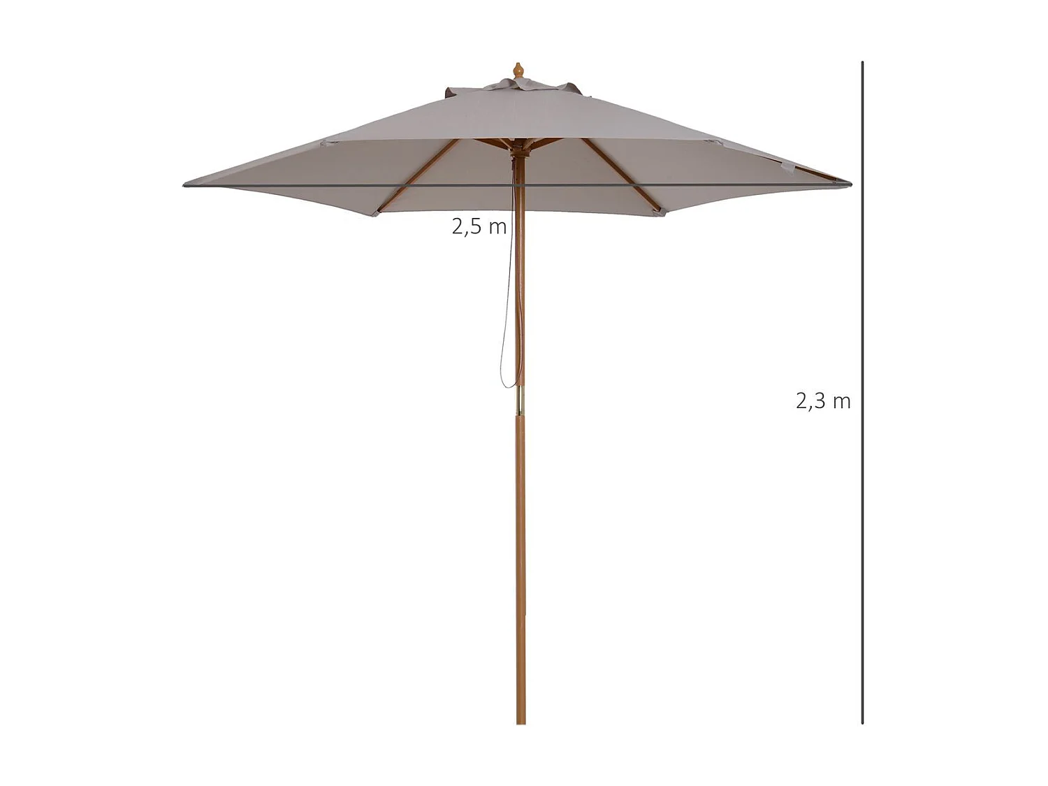 Guarda-sol de Jardim Bari 250x230 - Elegância e Proteção Solar para Espaços Exteriores