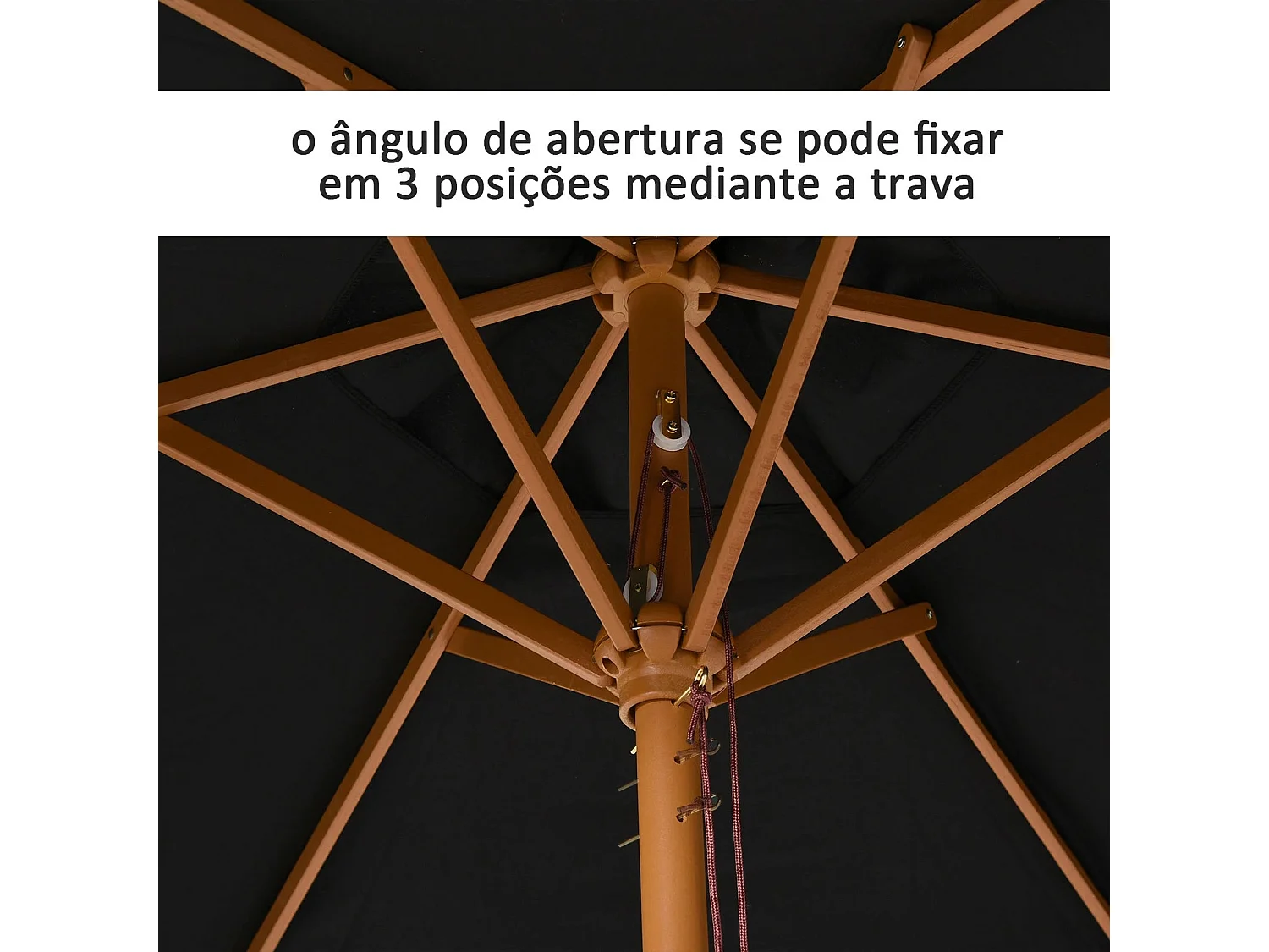 Guarda-Sol de Jardim Siena com Sistema de Polia e Hastes Resistentes – Ideal para Sombreamento Exterior