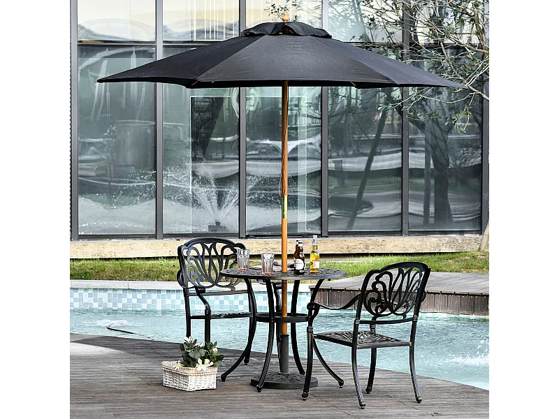 Guarda-Sol de Jardim Siena com Sistema de Polia e Hastes Resistentes – Ideal para Sombreamento Exterior