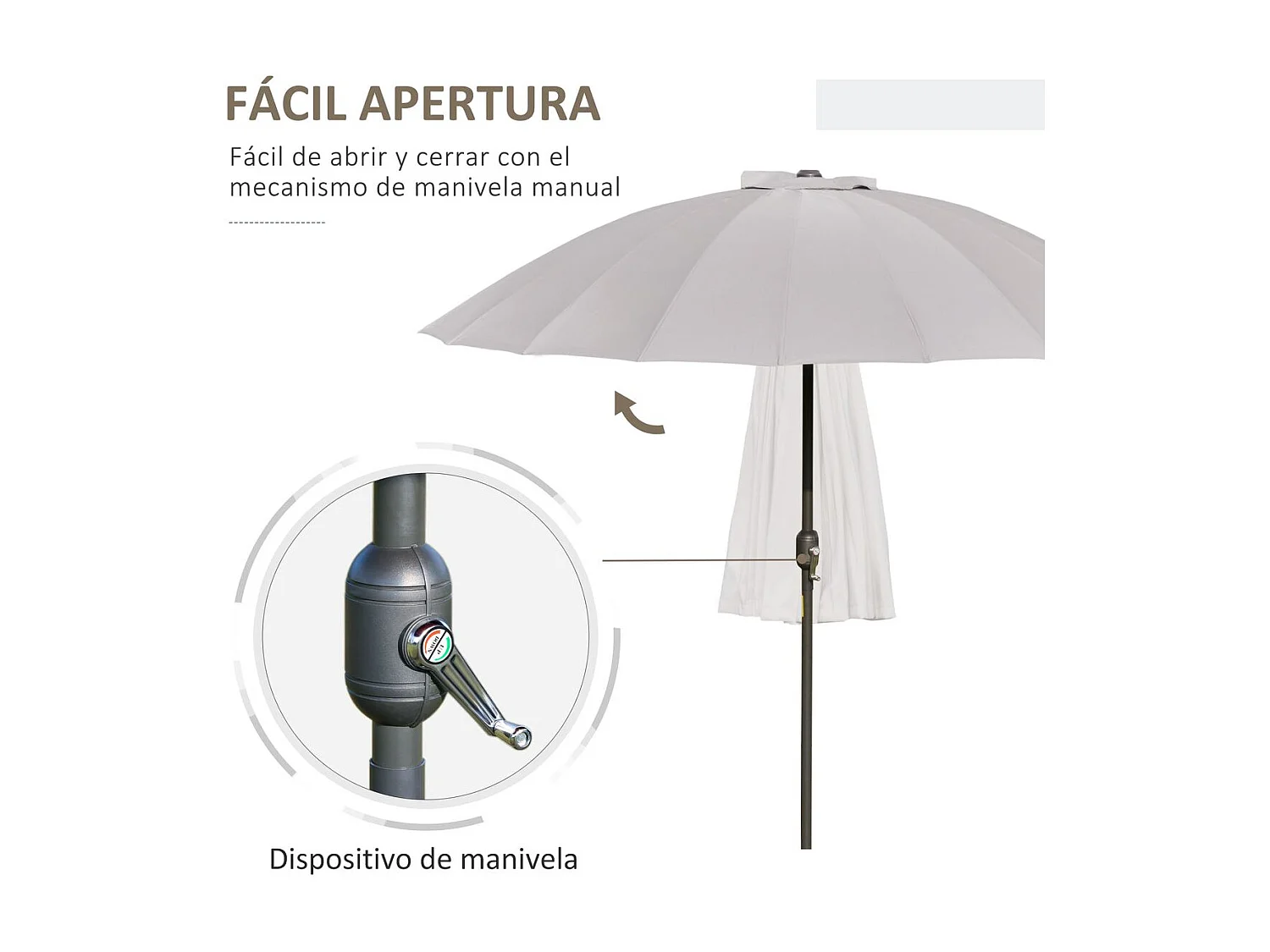 Guarda-sol de Jardim Modelo Lugano 5x2 para Sombra e Estilo Externo