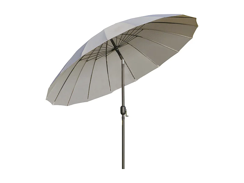 Sombrilla Austin Outsunny ángulo ajustable gris claro Ø250x240 cm