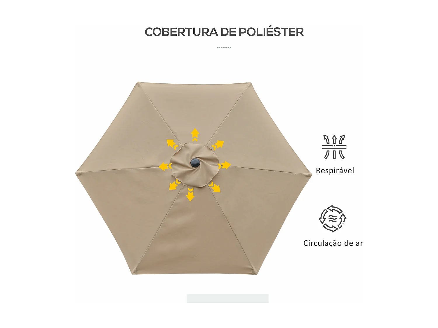 Guarda-sol de Jardim Lecce 230x216cm - Elegância e Proteção Solar