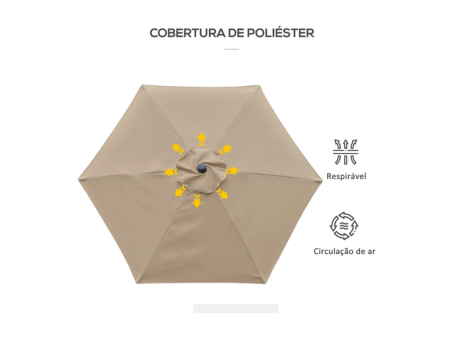 Guarda-sol de Jardim Lecce 230x216cm - Elegância e Proteção Solar