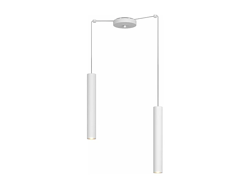 Xena Sospensione 2 Luci Spostabile Bianco Con Cavo Cm.250