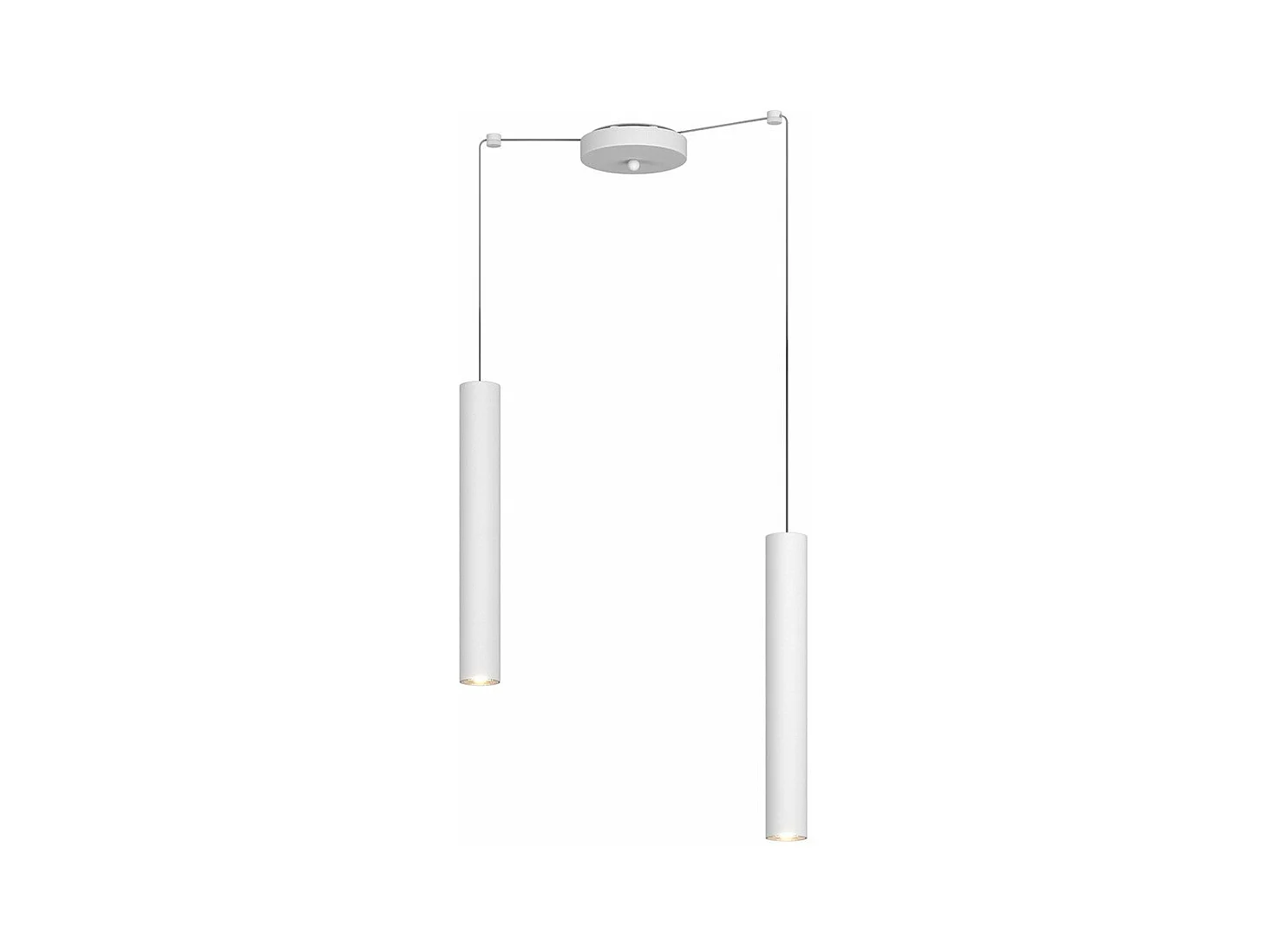 Xena Sospensione 2 Luci Spostabile Bianco Con Cavo Cm.250