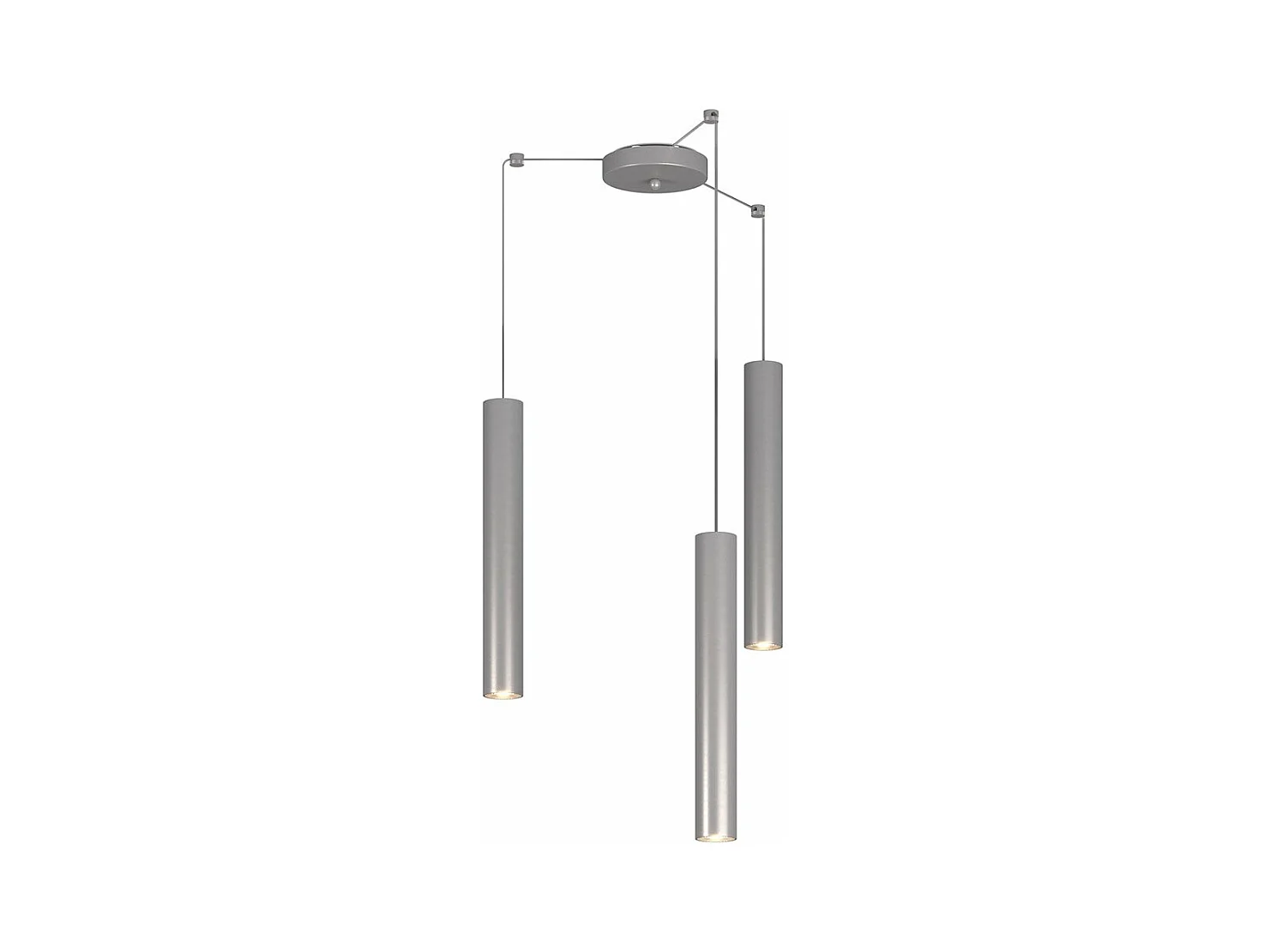 Xena Sospensione 3 Luci Spostabile Alluminio Con Cavo Cm.250