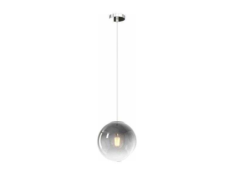 Sosp. Cromo 1 Luce Vetro Piccolo Fumé