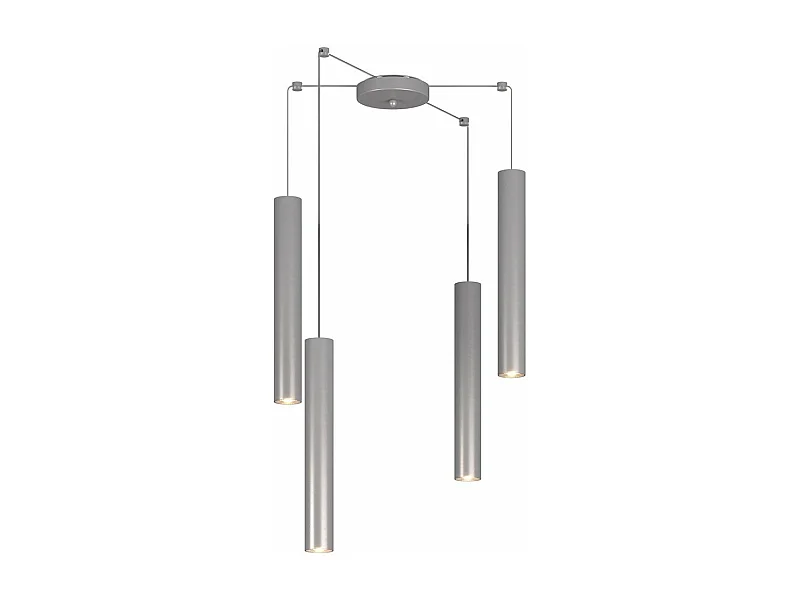 Xena Sospensione 4 Luci Spostabile Alluminio Con Cavo Cm.250