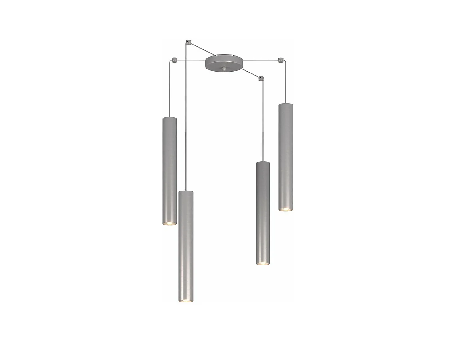 Xena Sospensione 4 Luci Spostabile Alluminio Con Cavo Cm.250