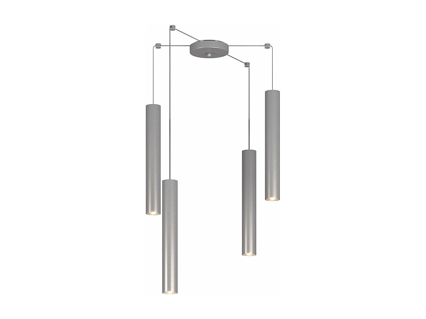 Xena Sospensione 4 Luci Spostabile Alluminio Con Cavo Cm.250