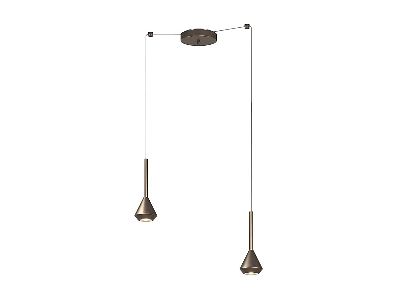 Aygo Sospensione 2 Luci Spostabile Bronzo Con Cavo Cm.250